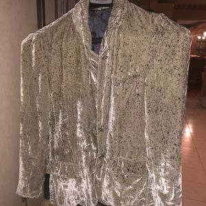 Velvet button top. used as a shirt or sweater